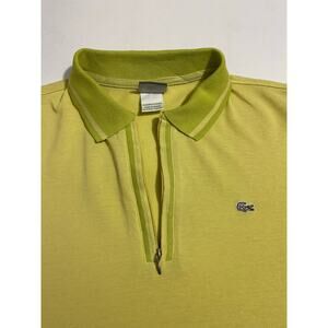 Vintage Lacoste Zip‑Up Polo | Size 6 (US XL) | Avocado Green